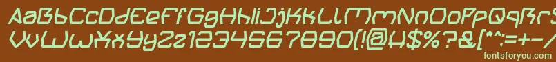 Groovy Kind Of Life Italic-fontti – vihreät fontit ruskealla taustalla