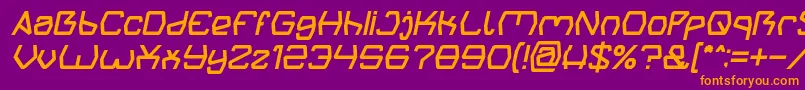 Groovy Kind Of Life Italic Font – Orange Fonts on Purple Background