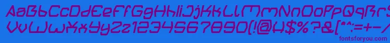 Groovy Kind Of Life Italic Font – Purple Fonts on Blue Background