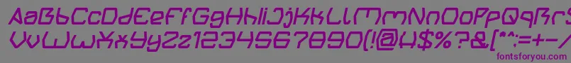 Шрифт Groovy Kind Of Life Italic – фиолетовые шрифты на сером фоне