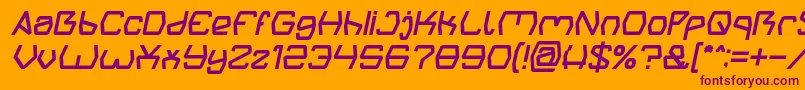 Groovy Kind Of Life Italic Font – Purple Fonts on Orange Background