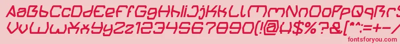Groovy Kind Of Life Italic-Schriftart – Rote Schriften auf rosa Hintergrund