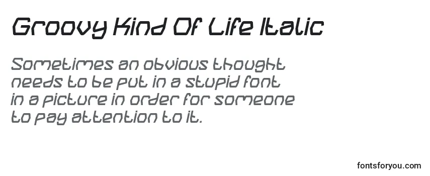 フォントGroovy Kind Of Life Italic