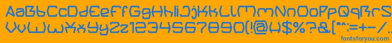 Groovy Kind Of Life light Font – Blue Fonts on Orange Background