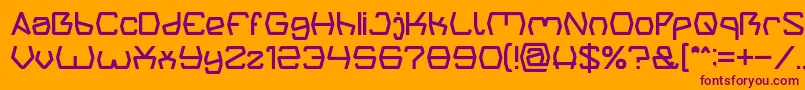 Groovy Kind Of Life light Font – Purple Fonts on Orange Background