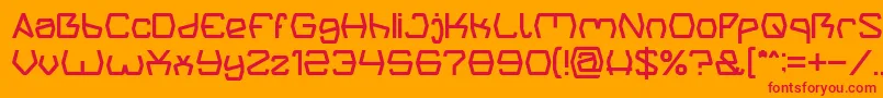 Groovy Kind Of Life light Font – Red Fonts on Orange Background