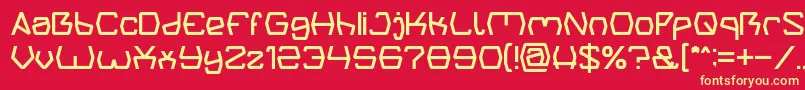 Groovy Kind Of Life light Font – Yellow Fonts on Red Background