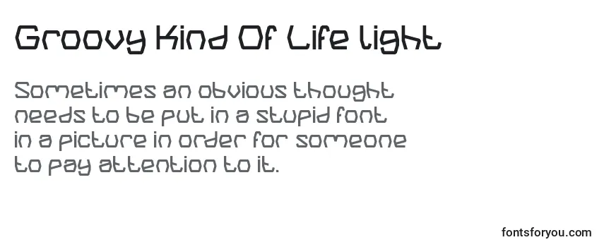 Обзор шрифта Groovy Kind Of Life light
