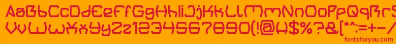 フォントGroovy Kind Of Life – オレンジの背景に赤い文字