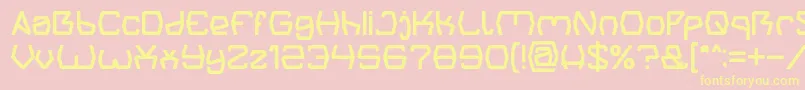 Groovy Kind Of Life Font – Yellow Fonts on Pink Background