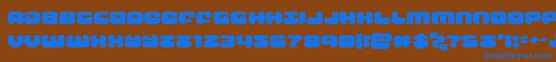 groovysmoothie Font – Blue Fonts on Brown Background