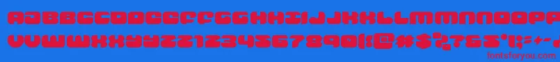 フォントgroovysmoothie – 赤い文字の青い背景