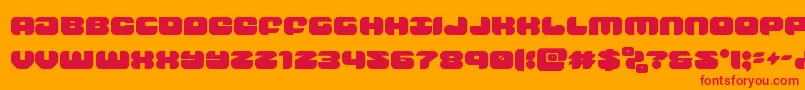 フォントgroovysmoothie – オレンジの背景に赤い文字