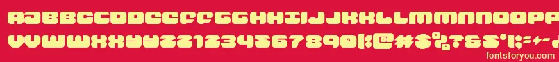 groovysmoothie Font – Yellow Fonts on Red Background