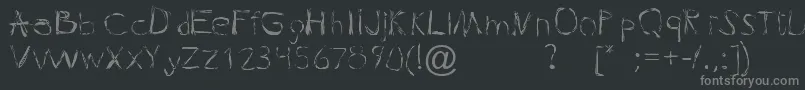 Czcionka Pleasuregelf – szare czcionki na czarnym tle