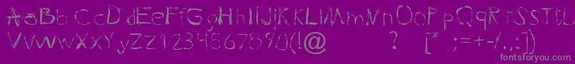 Pleasuregelf Font – Gray Fonts on Purple Background