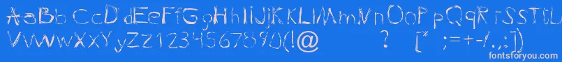 Pleasuregelf Font – Pink Fonts on Blue Background