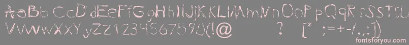 Pleasuregelf Font – Pink Fonts on Gray Background