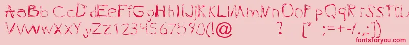 Pleasuregelf Font – Red Fonts on Pink Background