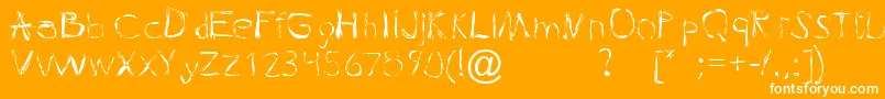 Pleasuregelf Font – White Fonts on Orange Background