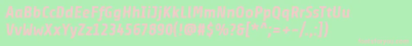 ShareBolditalic Font – Pink Fonts on Green Background