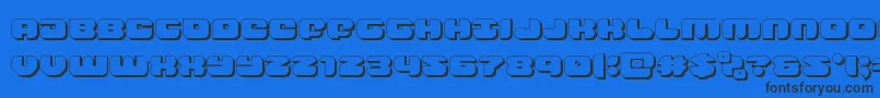 groovysmoothie3d Font – Black Fonts on Blue Background