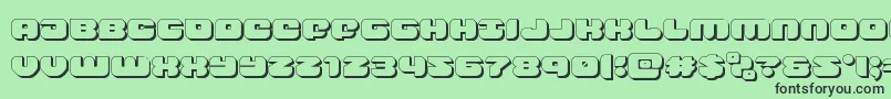 groovysmoothie3d Font – Black Fonts on Green Background