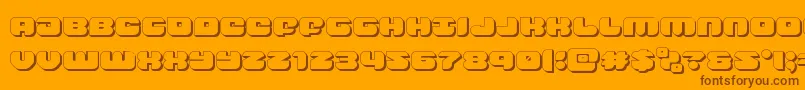 groovysmoothie3d Font – Brown Fonts on Orange Background