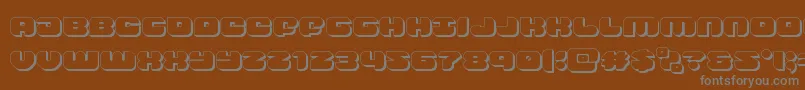 groovysmoothie3d Font – Gray Fonts on Brown Background