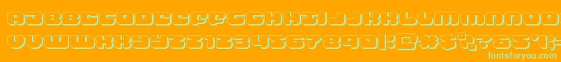 groovysmoothie3d Font – Green Fonts on Orange Background