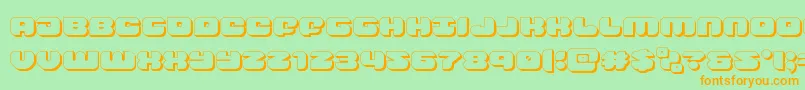 Police groovysmoothie3d – polices orange sur fond vert