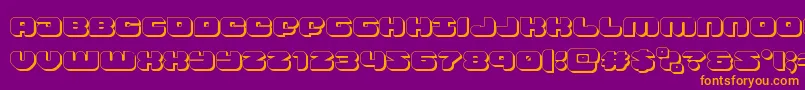 groovysmoothie3d Font – Orange Fonts on Purple Background