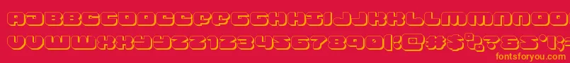 Шрифт groovysmoothie3d – оранжевые шрифты на красном фоне