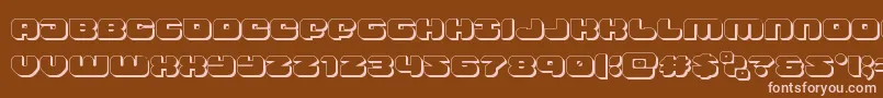 groovysmoothie3d Font – Pink Fonts on Brown Background
