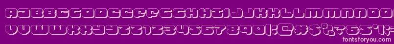 groovysmoothie3d Font – Pink Fonts on Purple Background