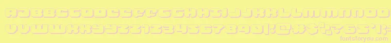 groovysmoothie3d Font – Pink Fonts on Yellow Background