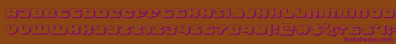 groovysmoothie3d Font – Purple Fonts on Brown Background