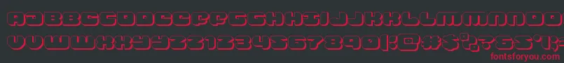 Шрифт groovysmoothie3d – красные шрифты на чёрном фоне