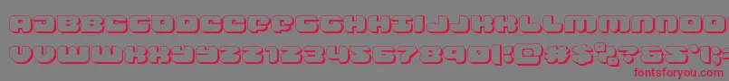 groovysmoothie3d Font – Red Fonts on Gray Background