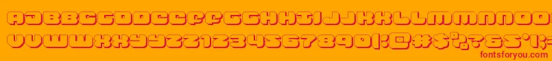 groovysmoothie3d Font – Red Fonts on Orange Background