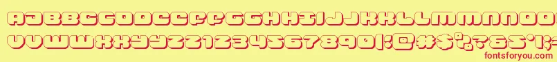 groovysmoothie3d Font – Red Fonts on Yellow Background