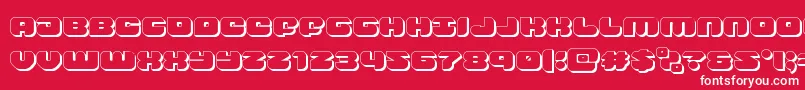 Czcionka groovysmoothie3d – białe czcionki na czerwonym tle