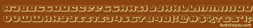 groovysmoothie3d Font – Yellow Fonts on Brown Background