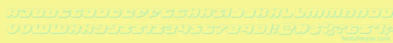 groovysmoothie3dital Font – Green Fonts on Yellow Background