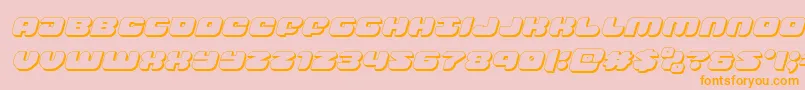 groovysmoothie3dital-Schriftart – Orangefarbene Schriften auf rosa Hintergrund