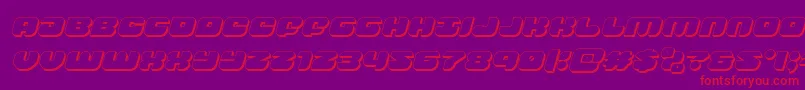 groovysmoothie3dital Font – Red Fonts on Purple Background