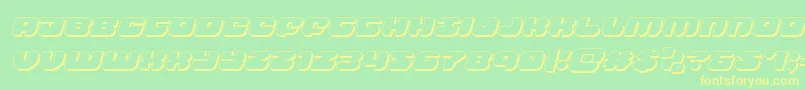 groovysmoothie3dital Font – Yellow Fonts on Green Background