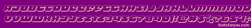 groovysmoothie3dital Font – Yellow Fonts on Purple Background