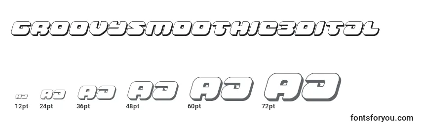 Groovysmoothie3dital Font Sizes