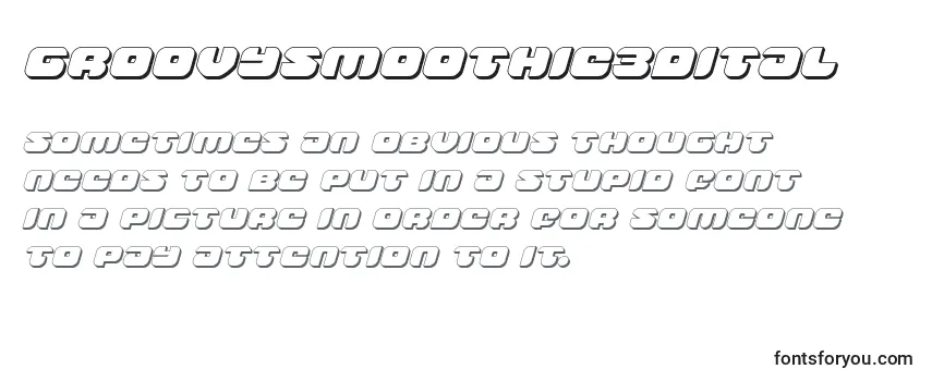 Review of the Groovysmoothie3dital Font